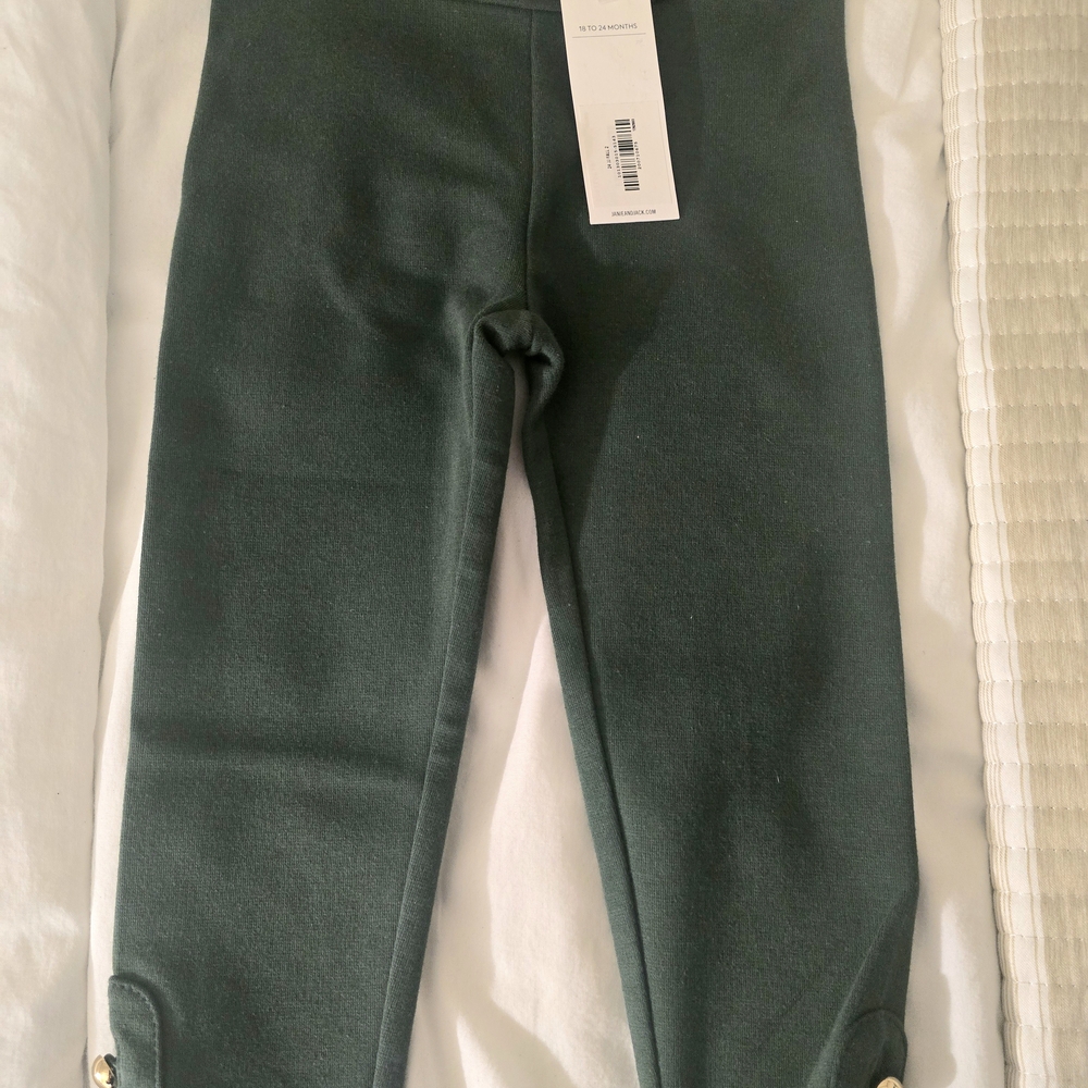 Janie and Jack Dark Green Kids Casual Bottoms
